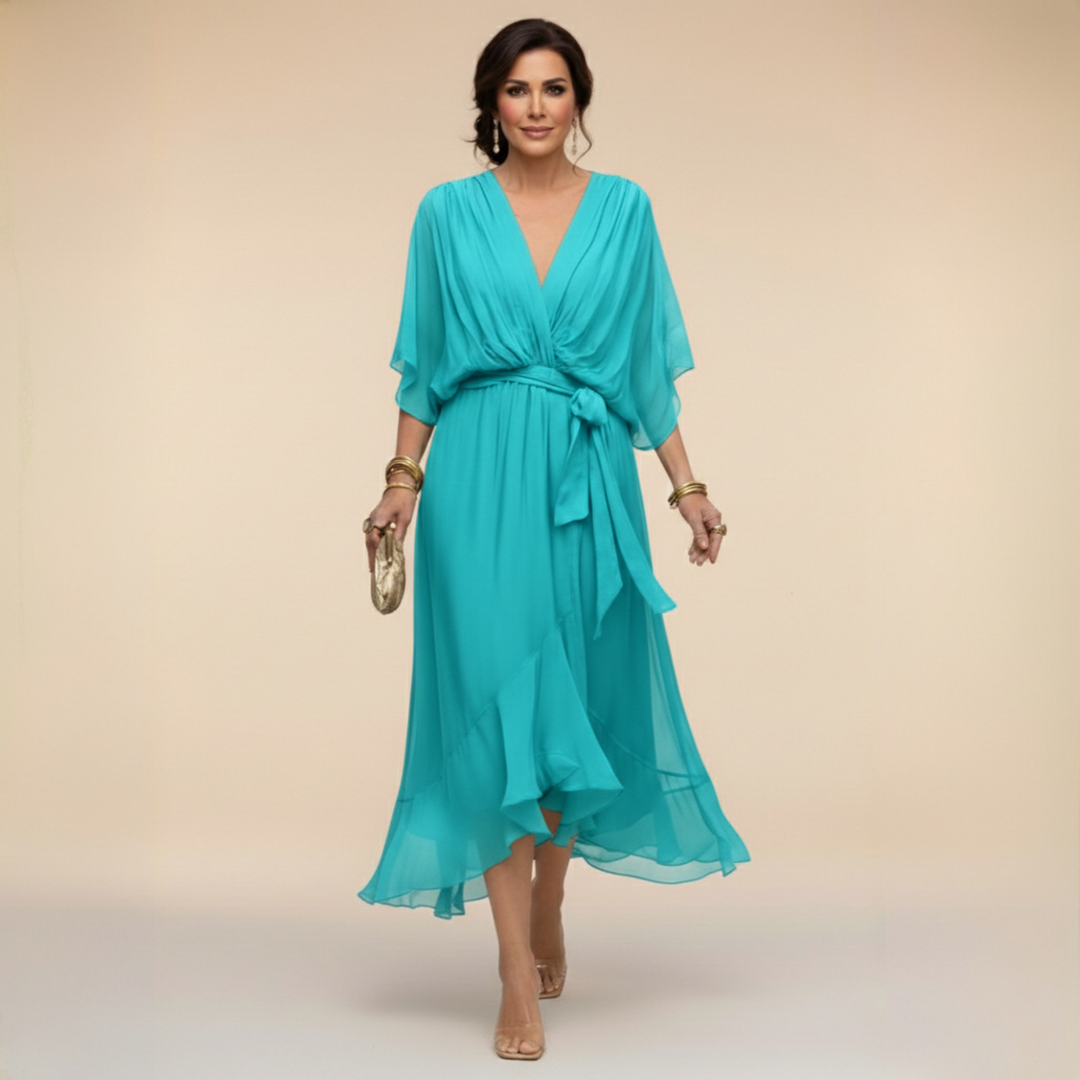 Brenda | Chiffon V-Neck Dress