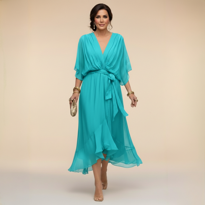 Brenda | Chiffon V-Neck Dress