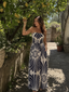 Dyman | Strapless Flowing Silhouette Maxi Dress