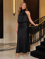 Nopal | Sleeveless Draped Neck Midi Dress