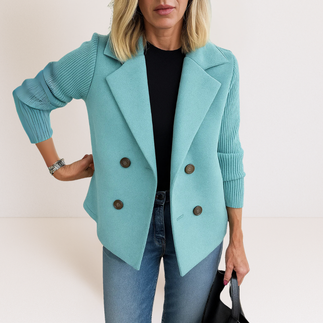 Martine | Elegant Jacket with Knitted Sleeves