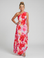 Taya | One Shoulder Pleated Bodice Midi Dress