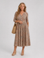 Picao | Vintage Front Three Quarter Sleeve Midi Dress
