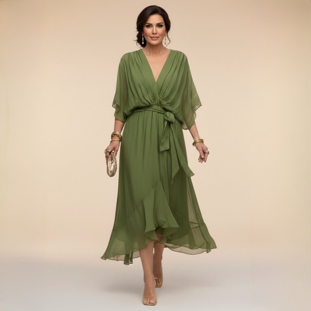 Brenda | Chiffon V-Neck Dress
