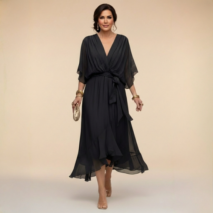 Brenda | Chiffon V-Neck Dress