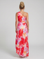 Taya | One Shoulder Pleated Bodice Midi Dress