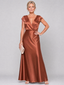 Samouse | Cap Sleeve Wrap Bodice Maxi Dress