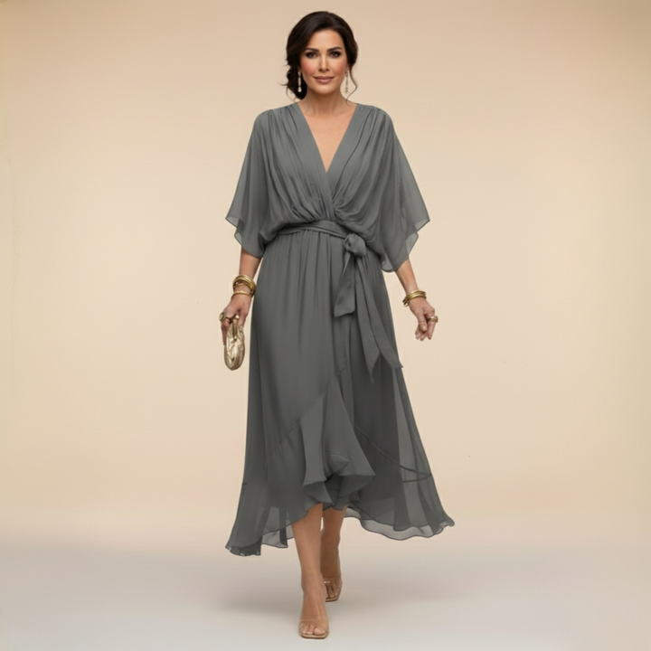 Brenda | Chiffon V-Neck Dress