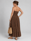 Sorien | Strapless Polka Dot Pattern Midi Dress