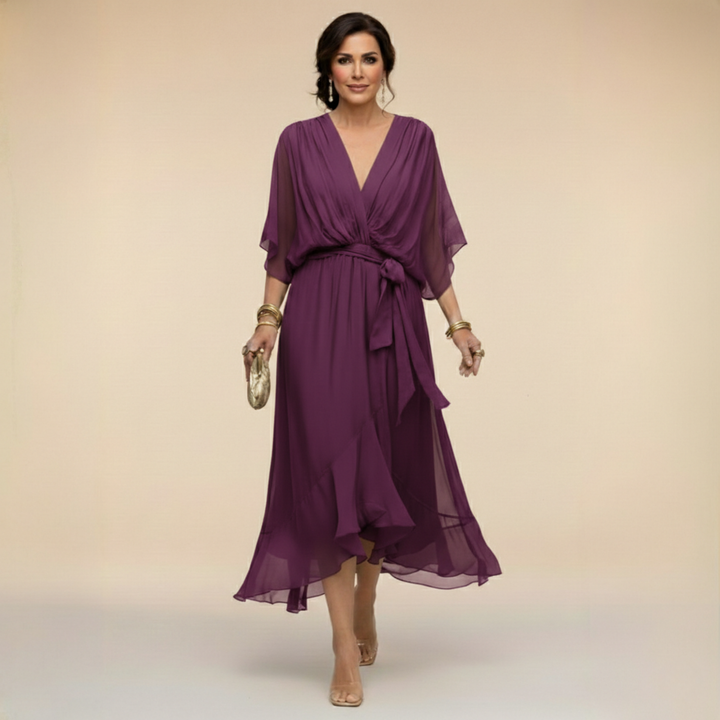 Brenda | Chiffon V-Neck Dress
