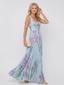 Vimele | Pleated Sleeveless Square Neck Midi Dress