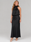 Nopal | Sleeveless Draped Neck Midi Dress