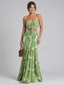 Azaria | Strapless Two Piece Printed Maxi Dress Set