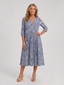 Picao | Vintage Front Three Quarter Sleeve Midi Dress