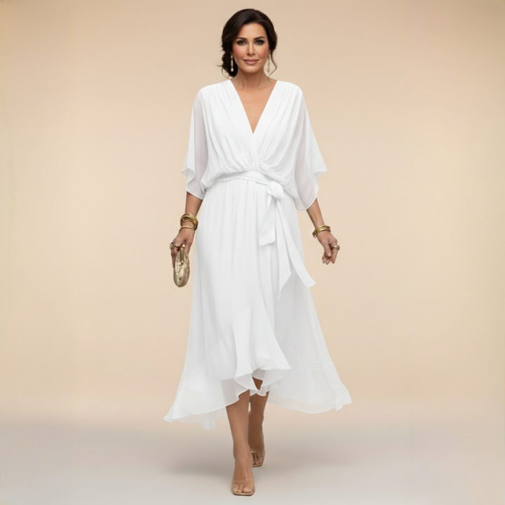 Brenda | Chiffon V-Neck Dress