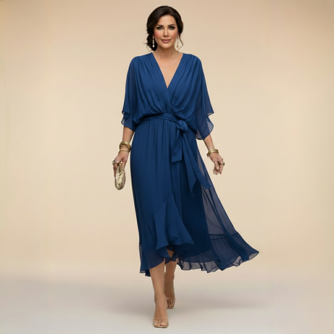 Brenda | Chiffon V-Neck Dress