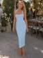 Sabre | Halter Neck Fitted Silhouette Midi Dress