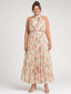 Aurelle | Halter Neck Floral Midi Dress