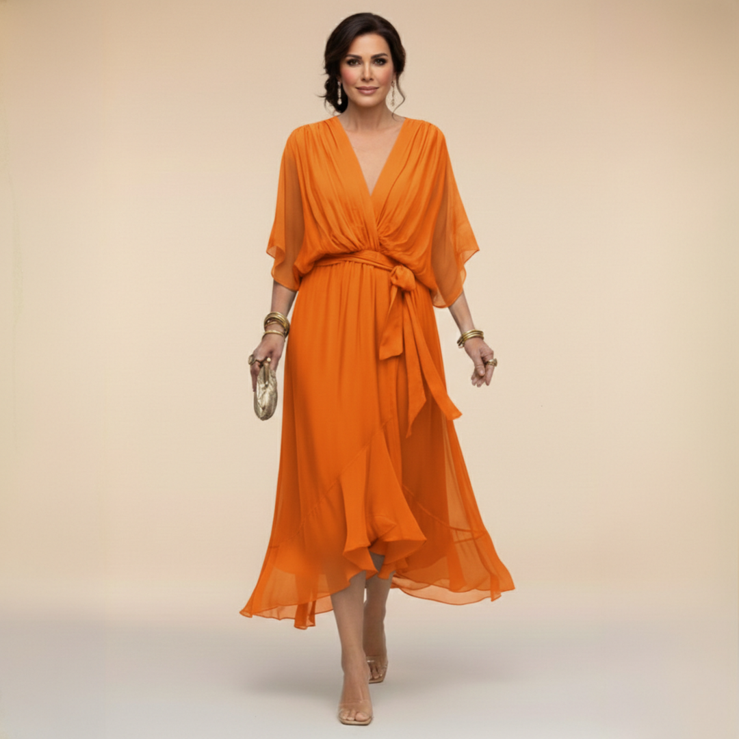 Brenda | Chiffon V-Neck Dress