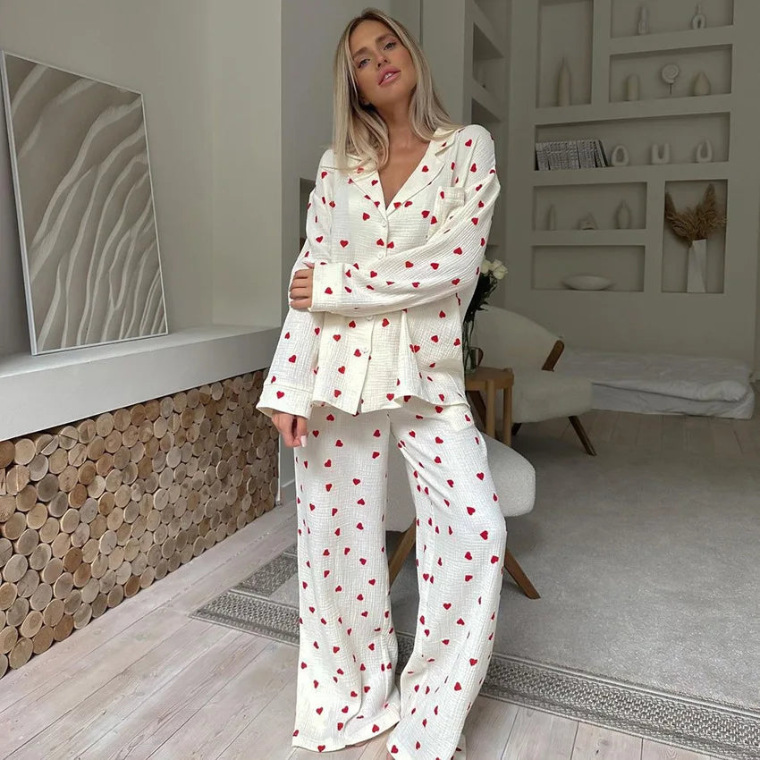 Maura | Heart Pyjama Set